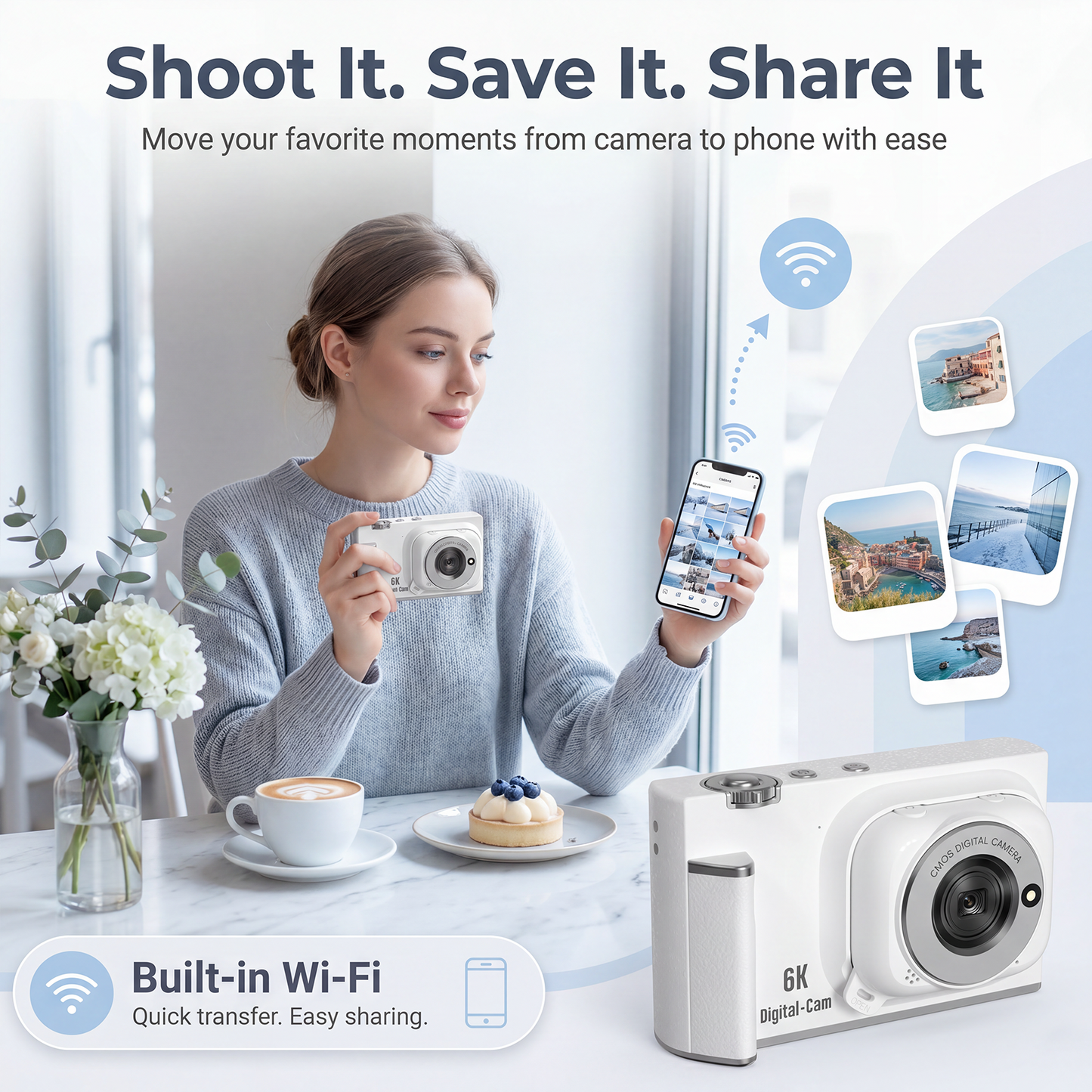G02 Vlogging Camera White